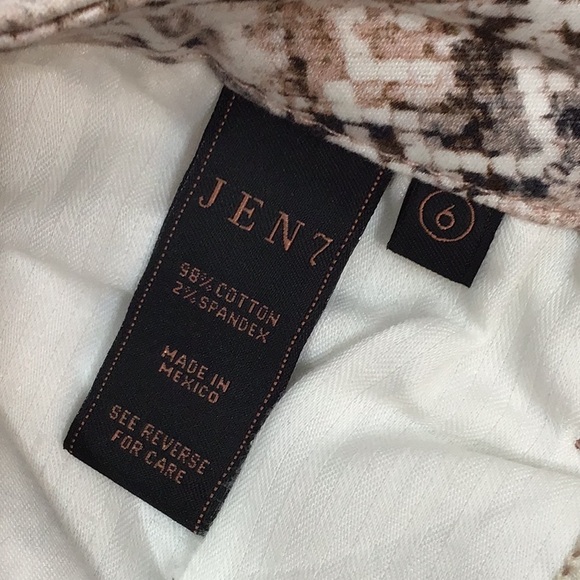 7FAM Jen7 pink snakeskin ankle skinny jeans 6 - Picture 9 of 10